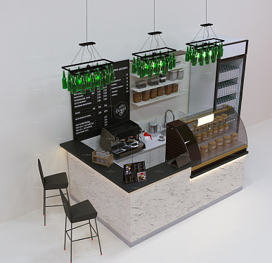 Торговый островок (Кофейня) 2500x2000x1200