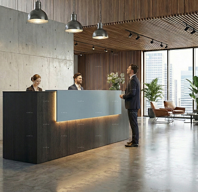 Стойка ресепшен (Скандинавский  Минимализм Экостиль)