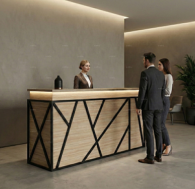 Стойка ресепшен (Скандинавский  Лофт Экостиль)