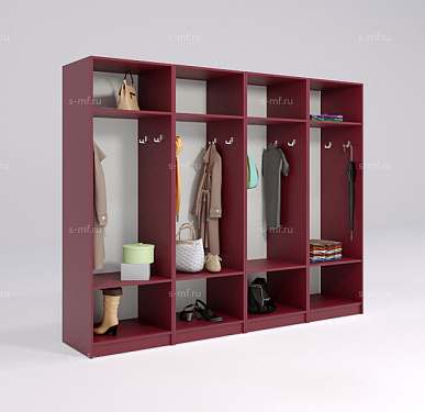 Шкафчик Артек красный 600x500x1900