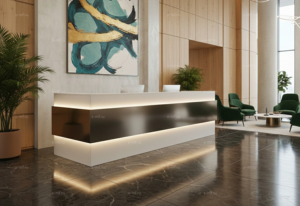 Стойка ресепшен (Хай-тек  Минимализм Скандинавский)