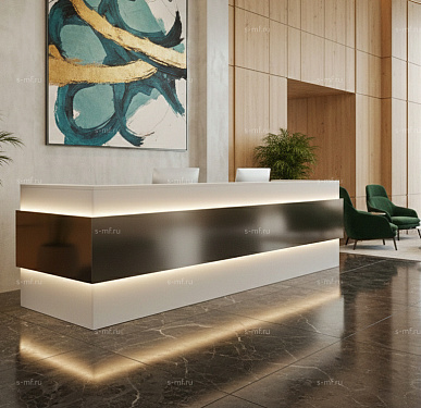 Стойка ресепшен (Хай-тек  Минимализм Скандинавский)