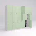 Шкафчик Глэд зелёный (МДФ с HPL) 400x520x1900 фасад МДФ с HPL