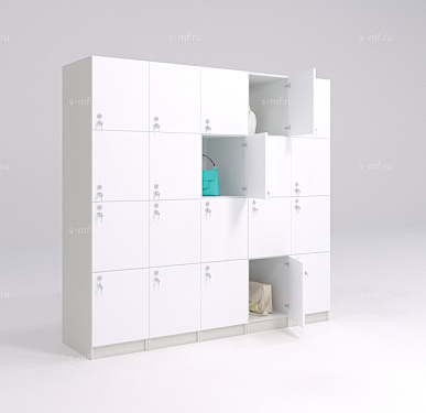 Шкафчик Хэппи белый (эконом) 400x500x1900 фасад ЛДСП