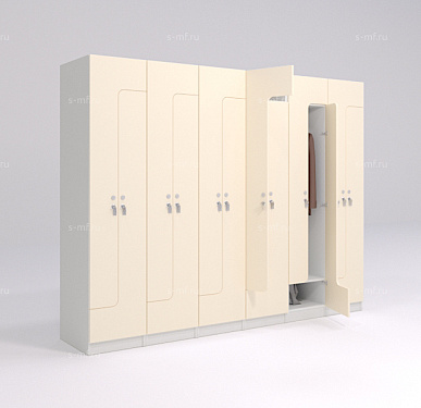 Шкафчик Финн бежевый (МДФ с HPL) 400x520x1900 фасад МДФ с HPL