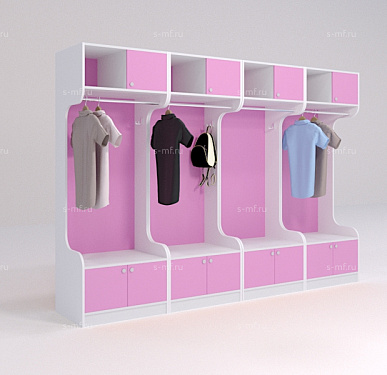 Шкафчик Бруно розовый 800x520x1900 фасад ЛДСП