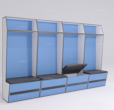 Шкафчик Буре голубой 800x520x2000