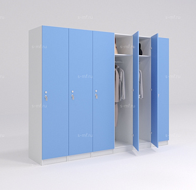 Шкафчик Джино голубой (стандарт) 400x520x1900 фасад ЛДСП