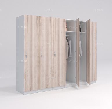 Шкафчик Джино дуб светлый (стандарт) 300x520x1900 фасад ЛДСП