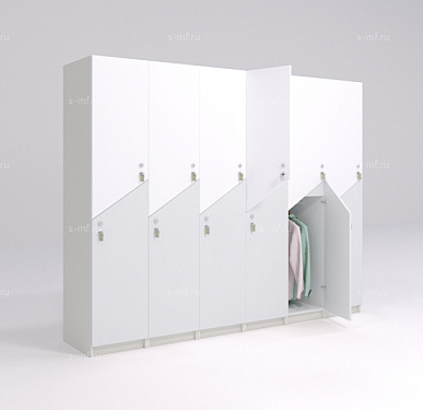 Шкафчик Ориноко бело-серый (стандарт) 400x520x1900 фасад ЛДСП