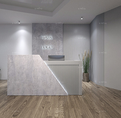 Стойка ресепшен (Хай-тек  Лофт Минимализм)