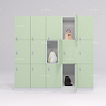 Шкафчик Спело зелёный (МДФ с HPL) 400x520x1900 фасад МДФ с HPL