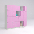 Шкафчик Хэппи розовый (МДФ с HPL) 300x520x1900 фасад МДФ с HPL