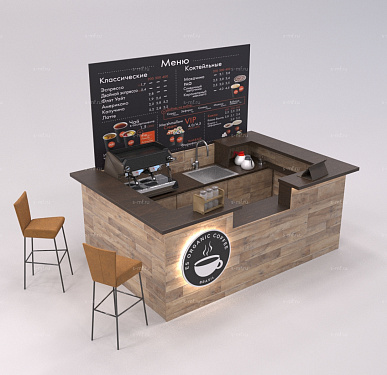 Торговый островок (Кофейня) 3500x2500x1200