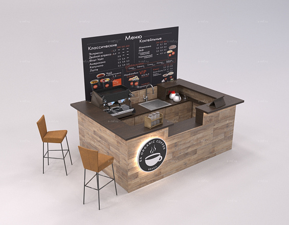 Торговый островок (Кофейня) 3500x2500x1200