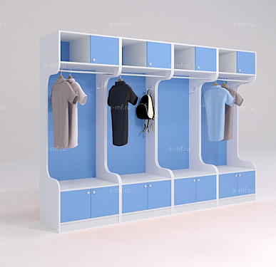 Шкафчик Бруно голубой 800x520x1900 фасад ЛДСП