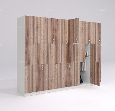 Шкафчик Глэд дуб тёмный (МДФ с HPL) 400x520x1900 фасад МДФ с HPL