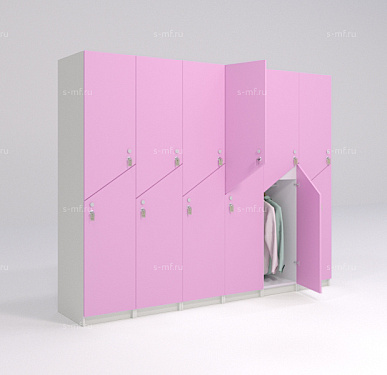 Шкафчик Ориноко розовый (МДФ с HPL) 300x520x1900 фасад МДФ с HPL