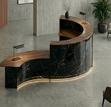 Стойка ресепшен (Скандинавский  Минимализм Хай-тек)