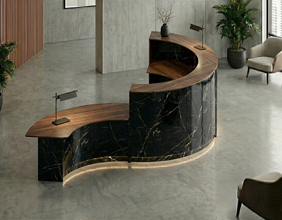 Стойка ресепшен (Скандинавский  Минимализм Хай-тек)