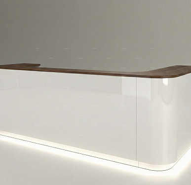 Стойка ресепшен (Скандинавский  Экостиль Минимализм)