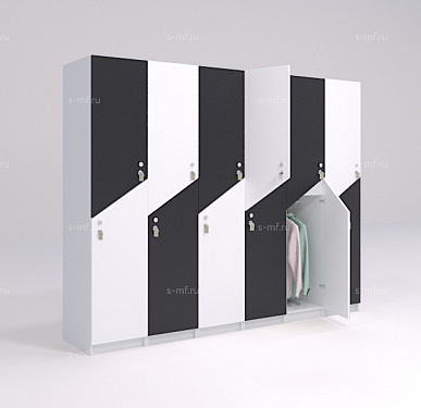 Шкафчик Ориноко чёрно-белый (стандарт) 400x520x1900 фасад ЛДСП