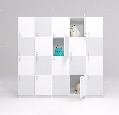 Шкафчик Хэппи бело-серый (эконом) 300x500x1900 фасад ЛДСП