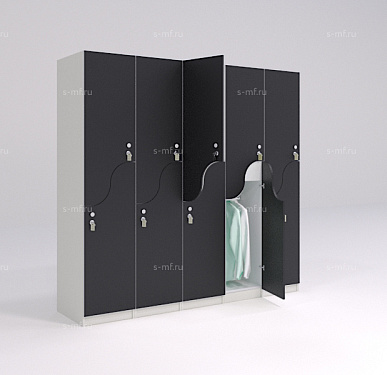 Шкафчик Жако чёрный (стандарт) 400x520x1900 фасад ЛДСП