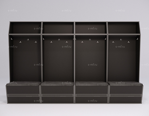 Шкафчик Буре чёрный 1000x520x2000
