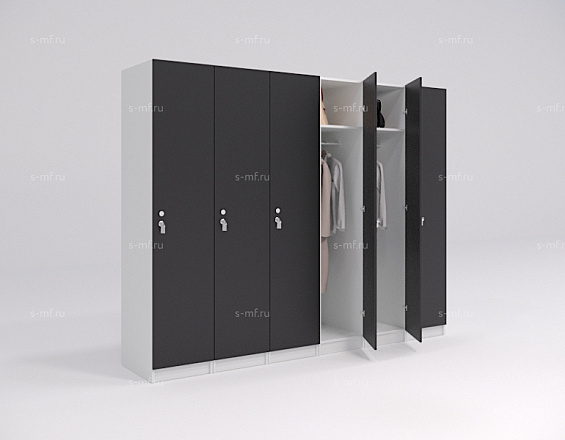 Шкафчик Джино чёрный (стандарт) 300x520x1900 фасад ЛДСП