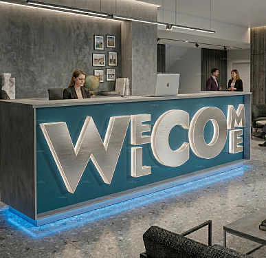 Стойка ресепшен (Хай-тек  Лофт Экостиль)