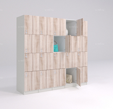 Шкафчик Хэппи дуб светлый (стандарт) 400x520x1900 фасад ЛДСП