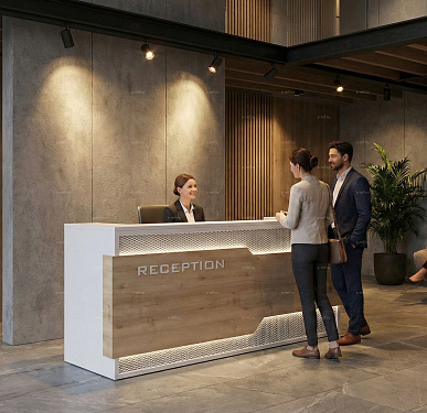 Стойка ресепшен (Хай-тек  Лофт Скандинавский)