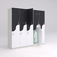 Шкафчик Жако чёрно-белый (стандарт) 400x520x1900 фасад ЛДСП