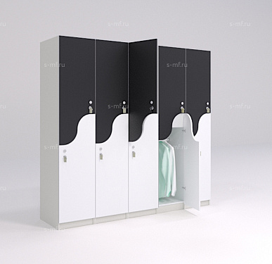 Шкафчик Жако чёрно-белый (стандарт) 400x520x1900 фасад ЛДСП