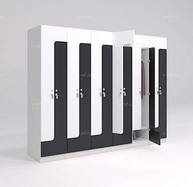 Шкафчик Финн чёрно-белый (стандарт) 400x520x1900 фасад ЛДСП