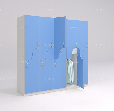 Шкафчик Жако голубой (стандарт) 400x520x1900 фасад ЛДСП