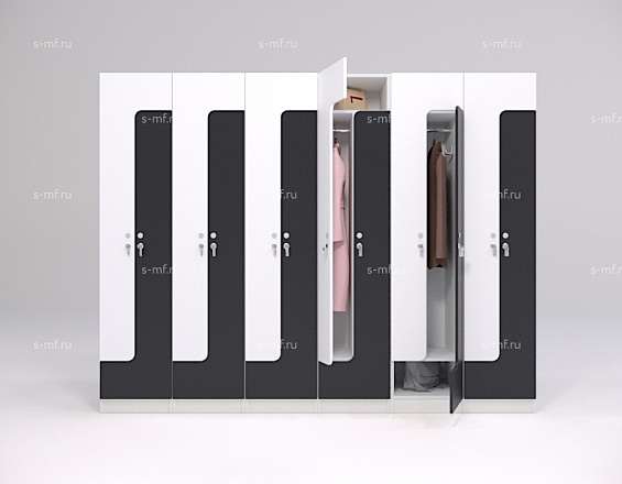 Шкафчик Финн чёрно-белый (стандарт) 400x520x1900 фасад ЛДСП