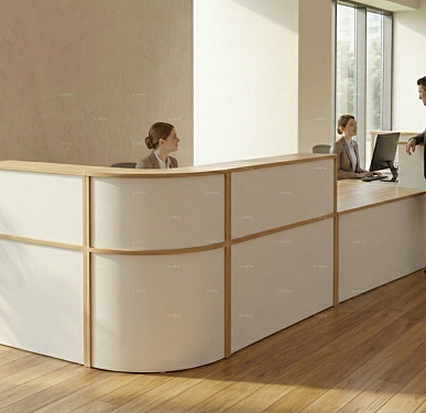 Стойка ресепшен (Скандинавский  Минимализм Хай-тек)