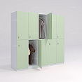 Шкафчик Детта зелёный (МДФ с HPL) 300x520x1900 фасад МДФ с HPL