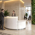 Стойка ресепшен (Скандинавский  Хай-тек Экостиль)