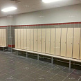 Шкафчик Джино со скамьёй белый (HPL) 300x800x1800 фасад HPL пластик