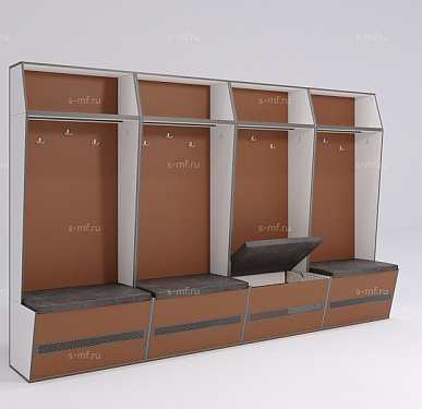 Шкафчик Буре коричневый 1000x520x2000