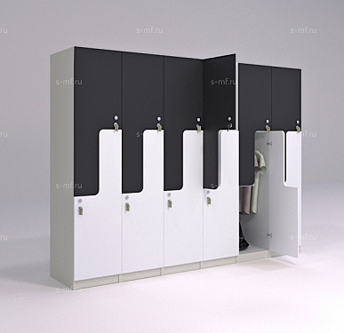 Шкафчик Глэд чёрно-белый (стандарт) 400x520x1900 фасад ЛДСП