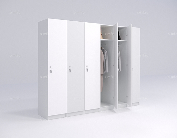 Шкафчик Джино бело-серый (стандарт) 300x520x1900 фасад ЛДСП