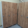 Шкафчик Джино чёрно-белый (МДФ с HPL) 300x520x1900 фасад МДФ с HPL