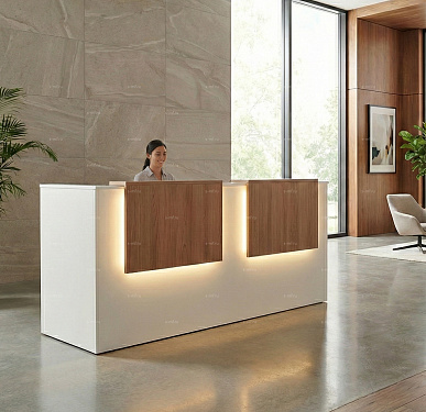 Стойка ресепшен (Скандинавский  Минимализм Экостиль)