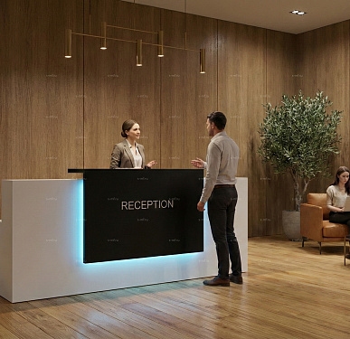 Стойка ресепшен (Хай-тек  Скандинавский Лофт)