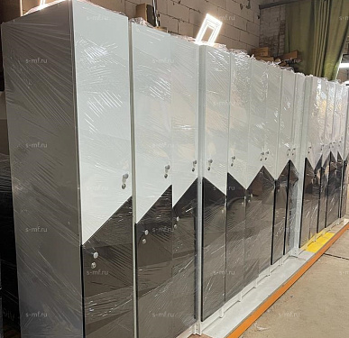 Шкафчик Ориноко серый (МДФ с HPL) 400x520x1900 фасад МДФ с HPL