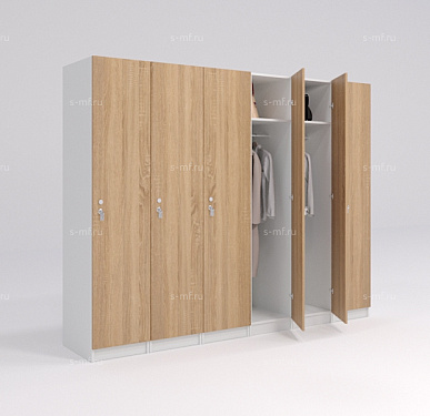 Шкафчик Джино дуб светлый (стандарт) 400x520x1900 фасад ЛДСП